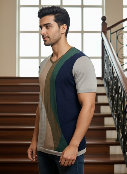 The Veridian Contrast Knit